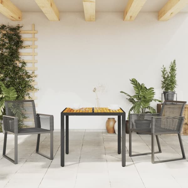havestole 2 stk. polyrattan sort