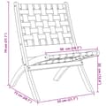 Miniatyrbillede 7 af 8: havestole 2 stk. med bord foldbare massivt træ mørkeblå