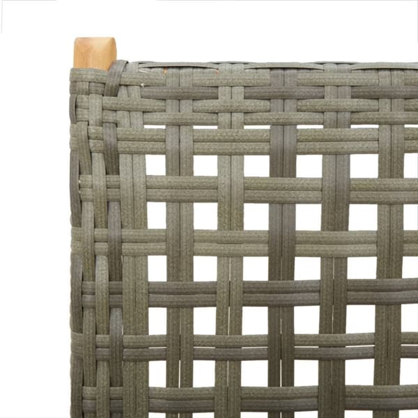 havestole 2 stk. massivt akacietræ og polyrattan grå