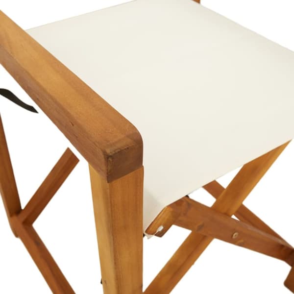 foldbare havestole 2 stk. foldbare stof cremehvid