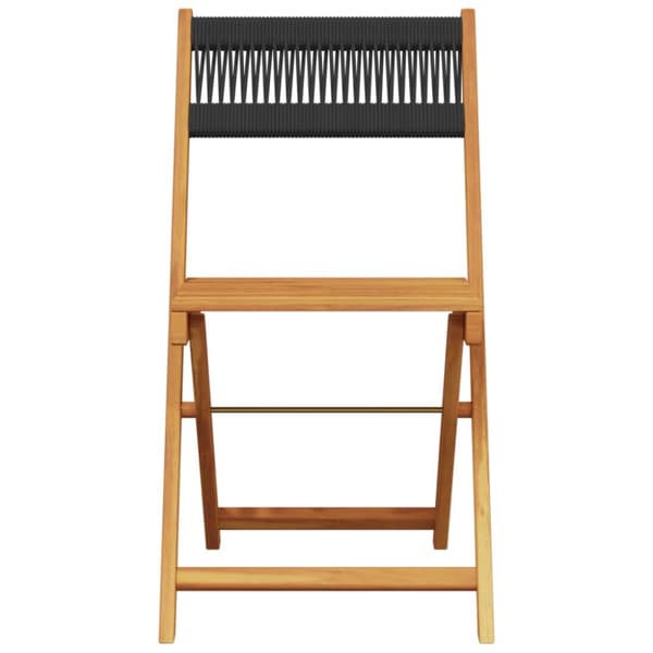 foldbare havestole 6 stk. massivt akacietræ sort