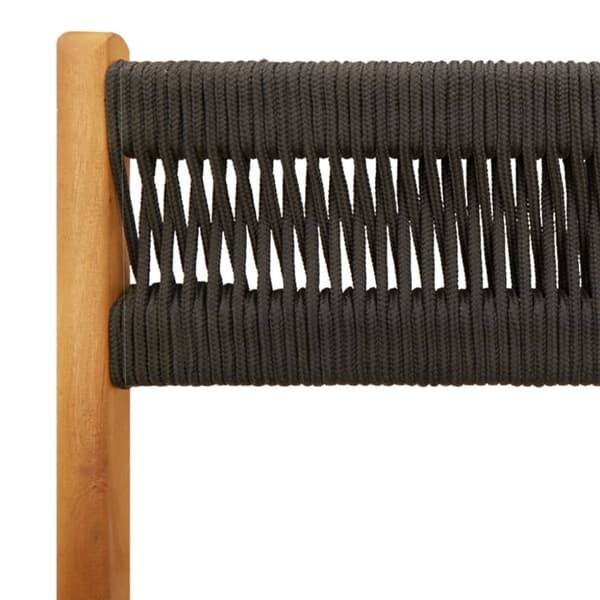 foldbare havestole 6 stk. massivt akacietræ sort