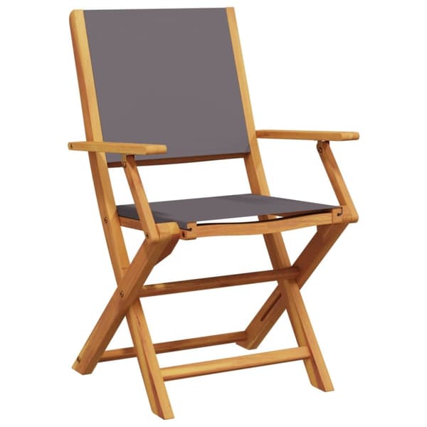 foldbare havestole 6 stk. stof og massivt træ antracit