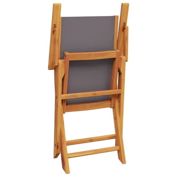 foldbare havestole 6 stk. stof og massivt træ antracit