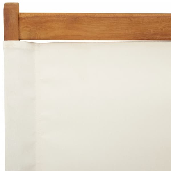 foldbare havestole 4 stk. stof og massivt træ cremehvid
