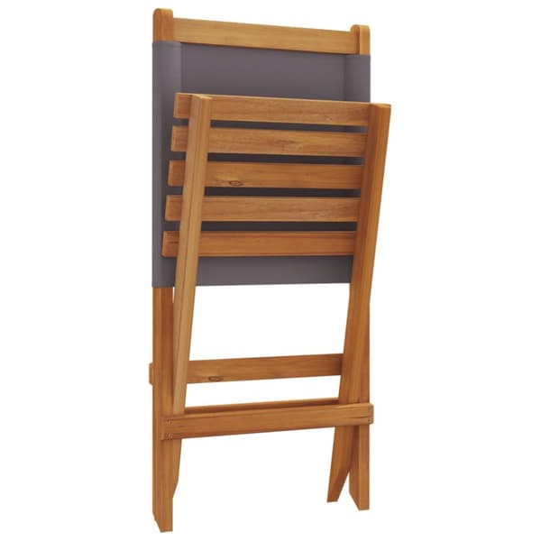 foldbare havestole 8 stk. stof og massivt træ antracit