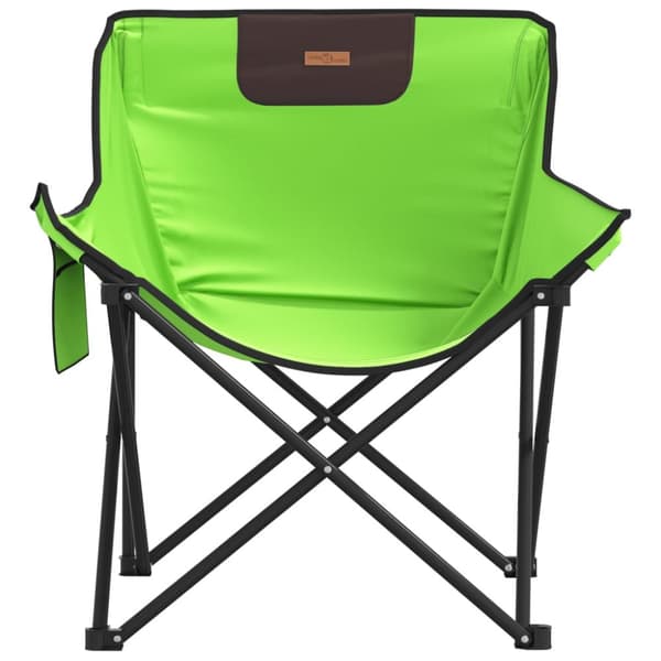 campingstole med lommer 2 stk. foldbar grøn