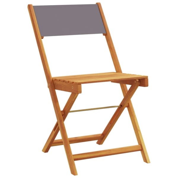 foldbare havestole 8 stk. stof og massivt træ antracit