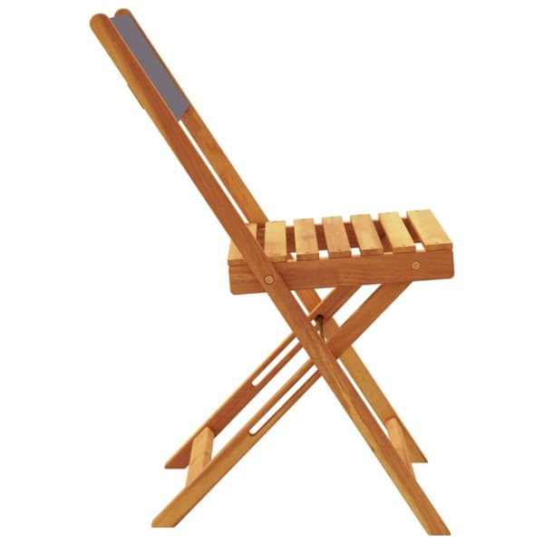 foldbare havestole 8 stk. stof og massivt træ antracit