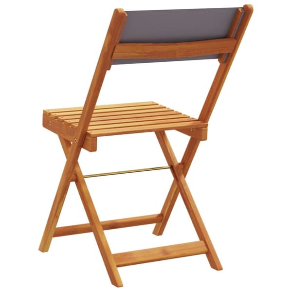 foldbare havestole 8 stk. stof og massivt træ antracit