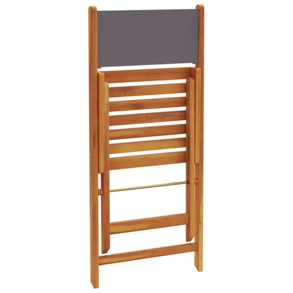 foldbare havestole 8 stk. stof og massivt træ antracit