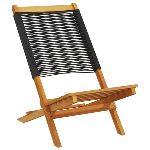 foldbare havestole 6 stk. massivt akacietræ sort