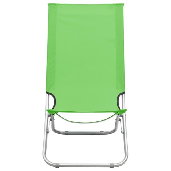 foldbare strandstole 2 stk. stof grøn