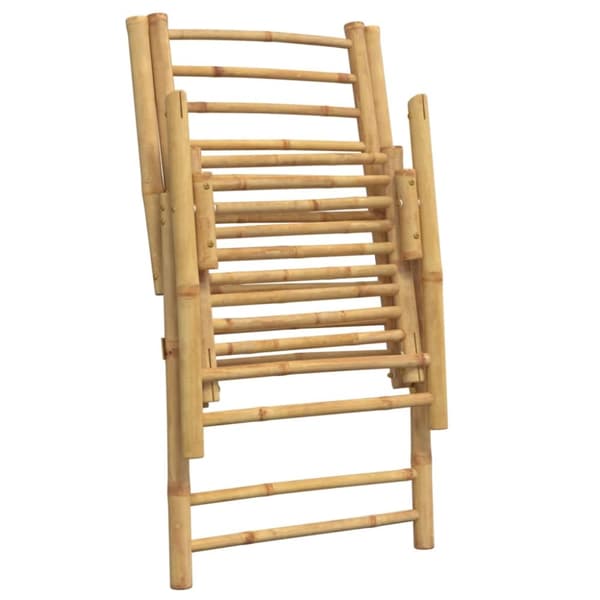 foldbare bistrostole 6 stk. med cremefarvede hynder bambus
