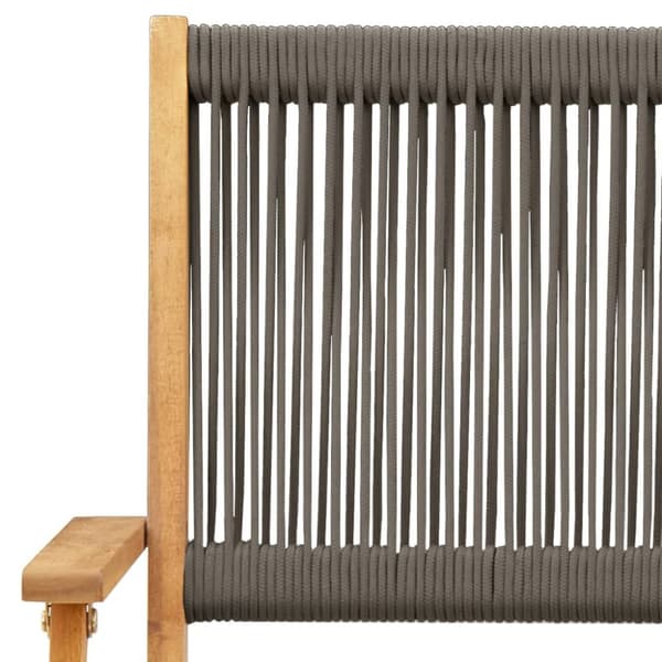 foldbare havestole 4 stk. massivt akacietræ grå