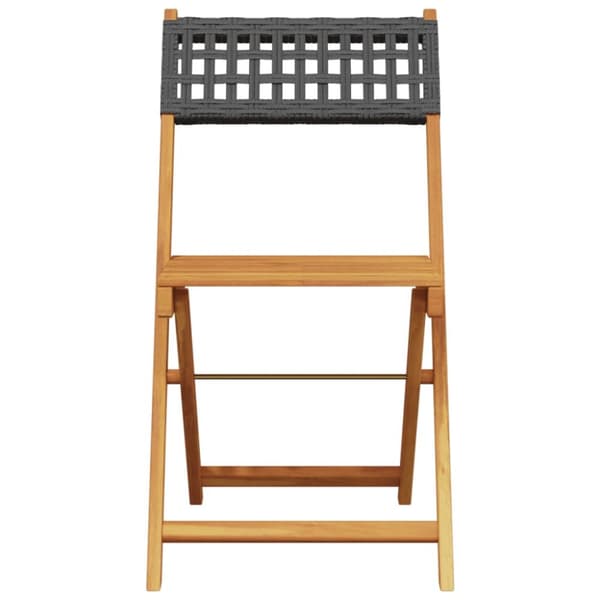 foldbare havestole 8 stk. polyrattan sort