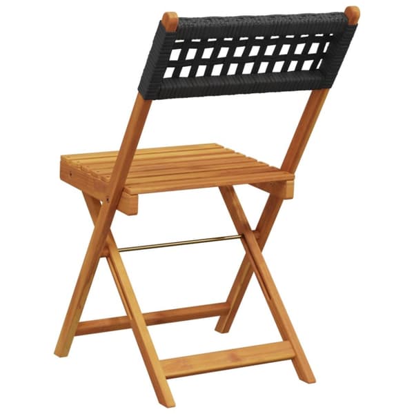 foldbare havestole 8 stk. polyrattan sort