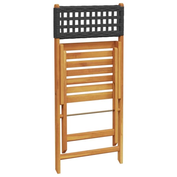 foldbare havestole 8 stk. polyrattan sort