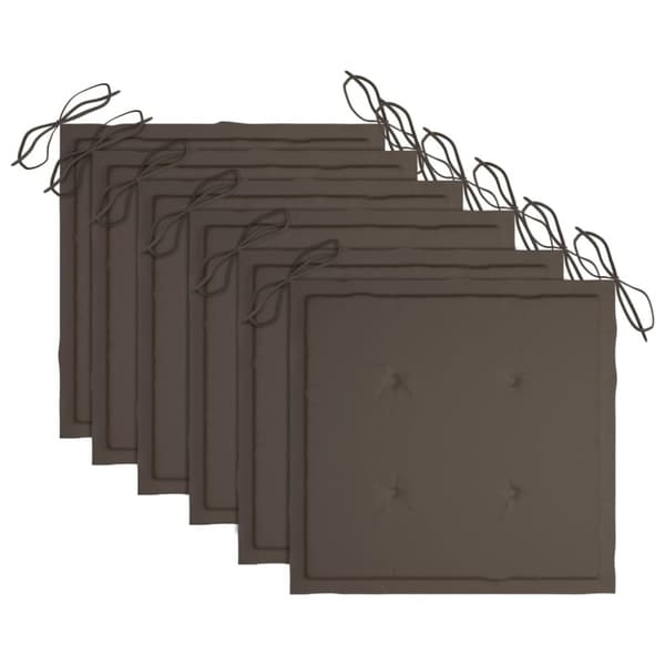 foldbare havestole 6 stk. med hynder massivt akacietræ
