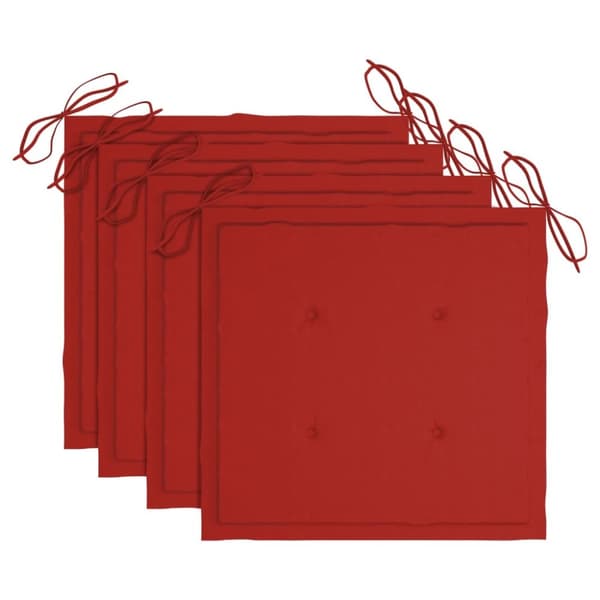 foldbare havestole 4 stk. med hynder massivt akacietræ