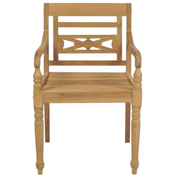 Bataviastolar med dynor 8 st massiv teak