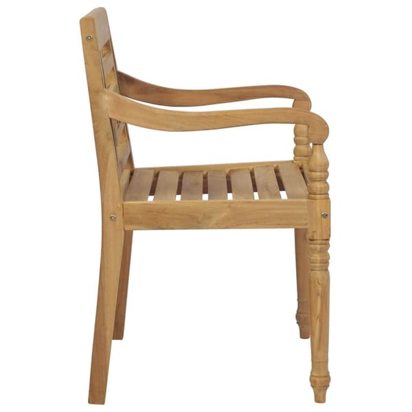 Bataviastolar med dynor 8 st massiv teak