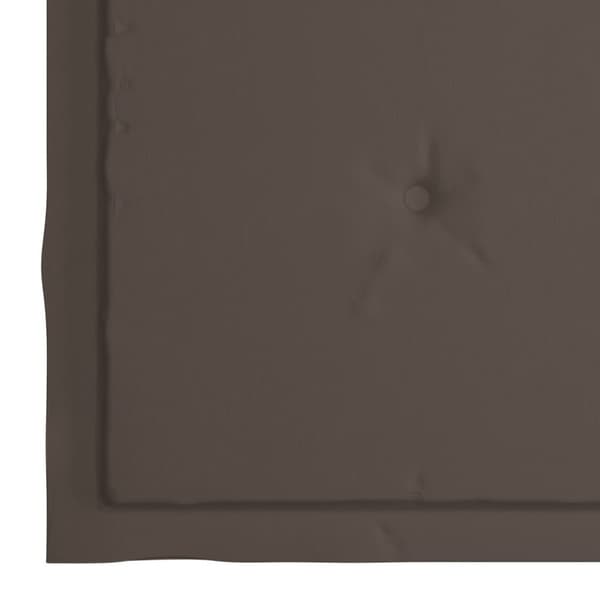 Bataviastolar 2 st med taupe dynor massiv teak