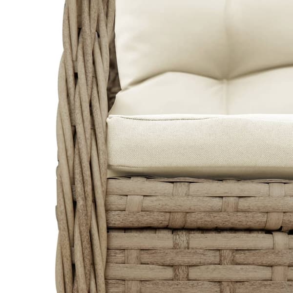 Justerbara trädgårdsstolar 2 st beige konstrotting