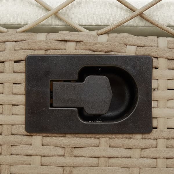 Justerbara trädgårdsstolar 2 st beige konstrotting