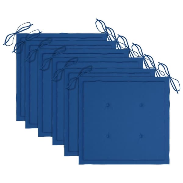 foldbare havestole 6 stk. med hynder massivt akacietræ