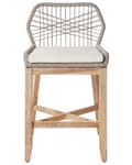 Miniatyrbild 6 av 11: Barstol Stol Ljust Trä Beige Trädgård Boho Rustik Stil Järnram