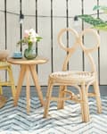 Miniatyrbilde 4 av 9: Barnestol Naturrotting Patio Utendørs Innendørs Boho Håndlaget Design Moderne Rottingstol for Barnerom