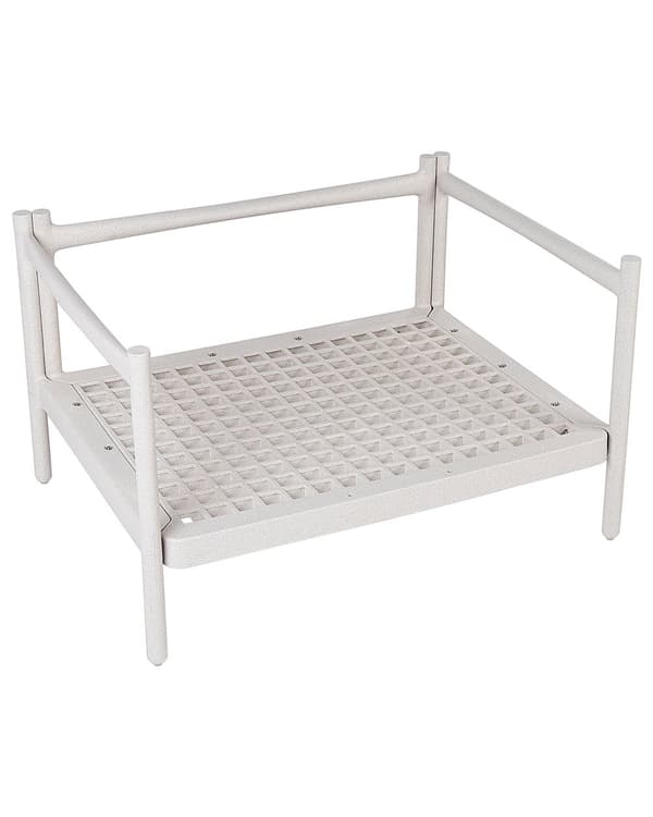 Sett med 2 hagestoler Lys beige Syntetisk ramme Sitteputer Moderne design Lenestoler til utendørsbruk Hagemøbler