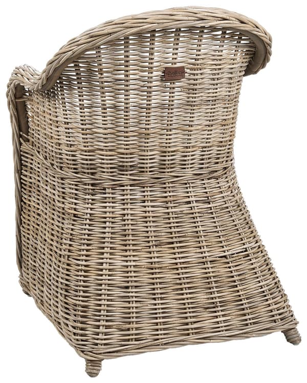 Puutarhatuoli vaalea rottinki vaaleanbeige puuvilla istuintyyny 2 kpl setti luonnollinen ulkokäyttöön sisälle boho tyyli