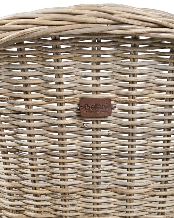 Puutarhatuoli vaalea rottinki vaaleanbeige puuvilla istuintyyny 2 kpl setti luonnollinen ulkokäyttöön sisälle boho tyyli