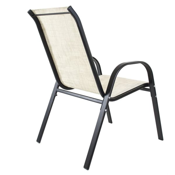 Metal have stol - beige - 90 x 54 x 69 cm - vejrresistant