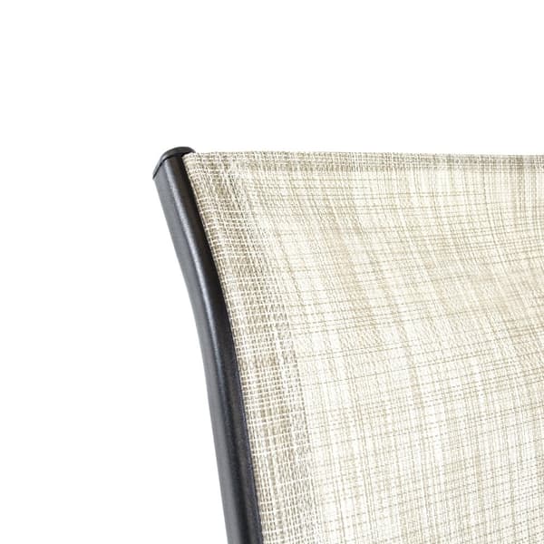 Metal have stol - beige - 90 x 54 x 69 cm - vejrresistant