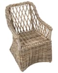 Pikkukuva 8 / 11: Puutarhatuoli vaalea rottinki beige istuintyyny 2 kpl setti luonnollinen ulkokäyttöön sisälle boho tyyli