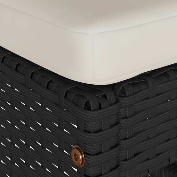 vidaXL barstole til haven med hynder 6 stk. polyrattan sort