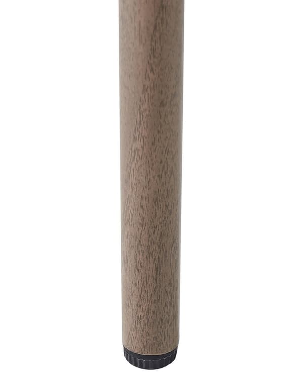 Sett med 6 hagestoler Mørkt tre Taupe Aluminium Varmeoverføring Finish Ramme Stabelbar Utendørs Patio Moderne