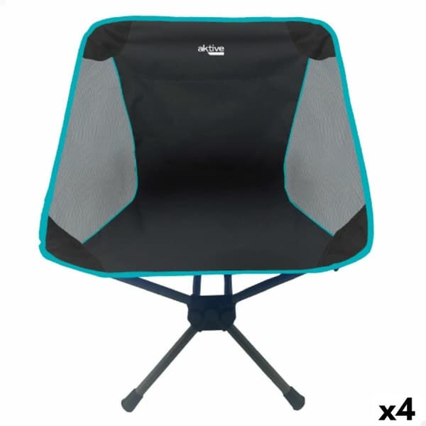 Sammenklappelig campingstol Aktive 58 x 66 x 46 cm (4 enheder)