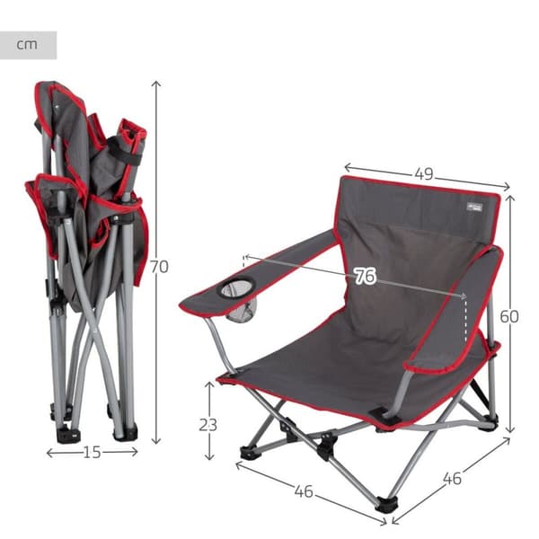 Sammenklappelig campingstol Aktive (4 enheder)