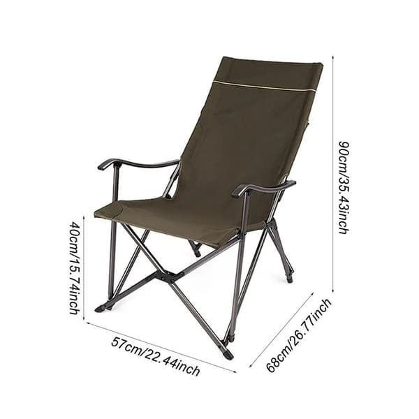 Bærbar Campingstol, Ergonomisk Design, Letvægts og Sammenklappelig,Rød