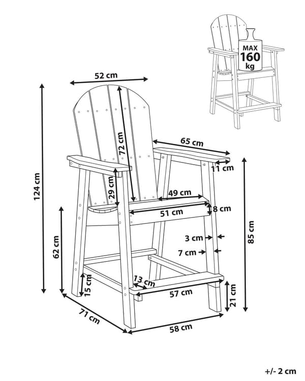 Dækstol Rød Plastik Rustfrit Stål 88 x 88 x 75 cm Have Tilbehør til Altan Terrasse Indretning med Armlæn Skandinavisk Udendørs Retro Stil