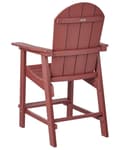 Miniatyrbillede 6 af 10: Dækstol Rød Plastik Rustfrit Stål 88 x 88 x 75 cm Have Tilbehør til Altan Terrasse Indretning med Armlæn Skandinavisk Udendørs Retro Stil