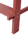 Miniatyrbillede 8 af 10: Dækstol Rød Plastik Rustfrit Stål 88 x 88 x 75 cm Have Tilbehør til Altan Terrasse Indretning med Armlæn Skandinavisk Udendørs Retro Stil