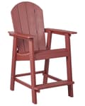 Miniatyrbillede 1 af 10: Dækstol Rød Plastik Rustfrit Stål 88 x 88 x 75 cm Have Tilbehør til Altan Terrasse Indretning med Armlæn Skandinavisk Udendørs Retro Stil
