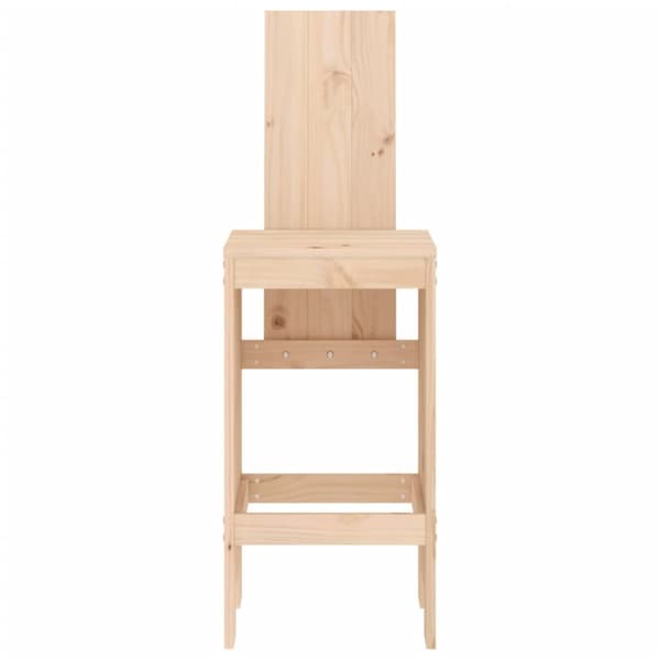 Barstolar 2 st 40x42x120 cm massiv furu