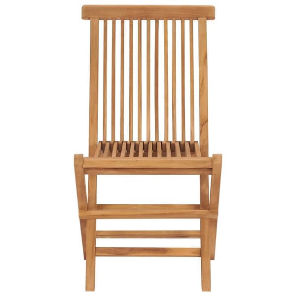 Hopfällbar trädgårdsstol 2 st massiv teak