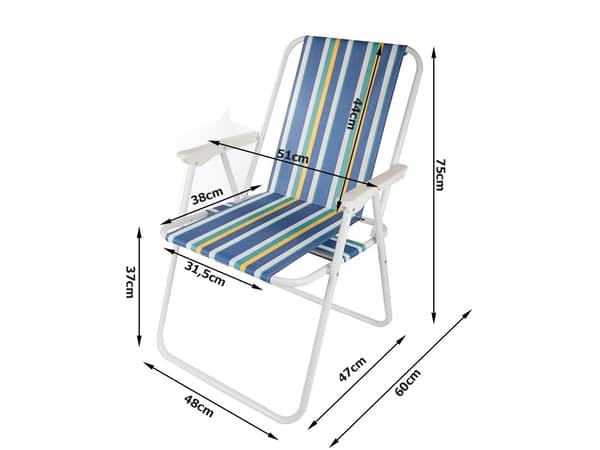 Strandstol / Solstol - Stol till Strand - Hopfällbar
